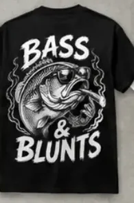 Classic Tee Black / White print, back