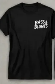 Classic Tee Black / White print, front