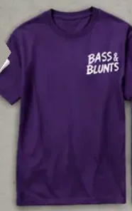 Classic Tee Purple / White print, front