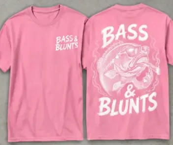 Classic Tee Pink / White print, front and back