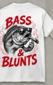 Classic Tee White / Red print, back